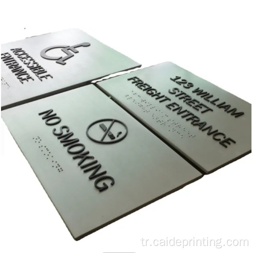 Paslanmaz çelik manyetik kapı tuvalet braille işareti